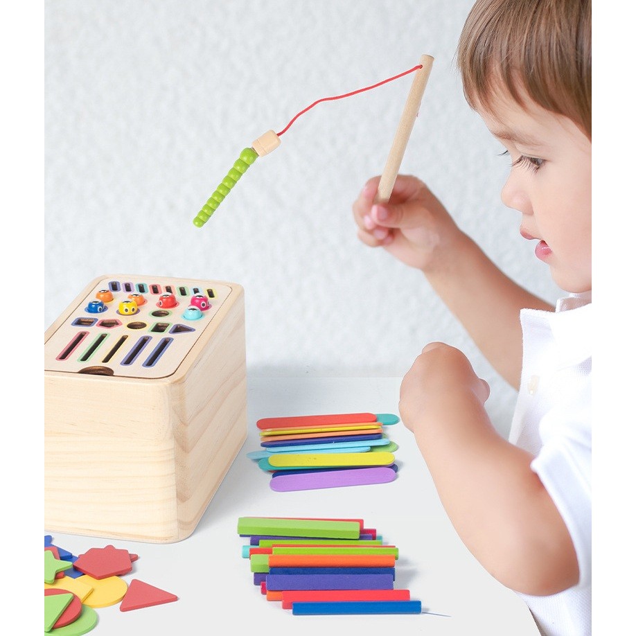 Jucarie de Sortare, Flippy, din Lemn, +36 Luni, Tip Montessori, Multicolor