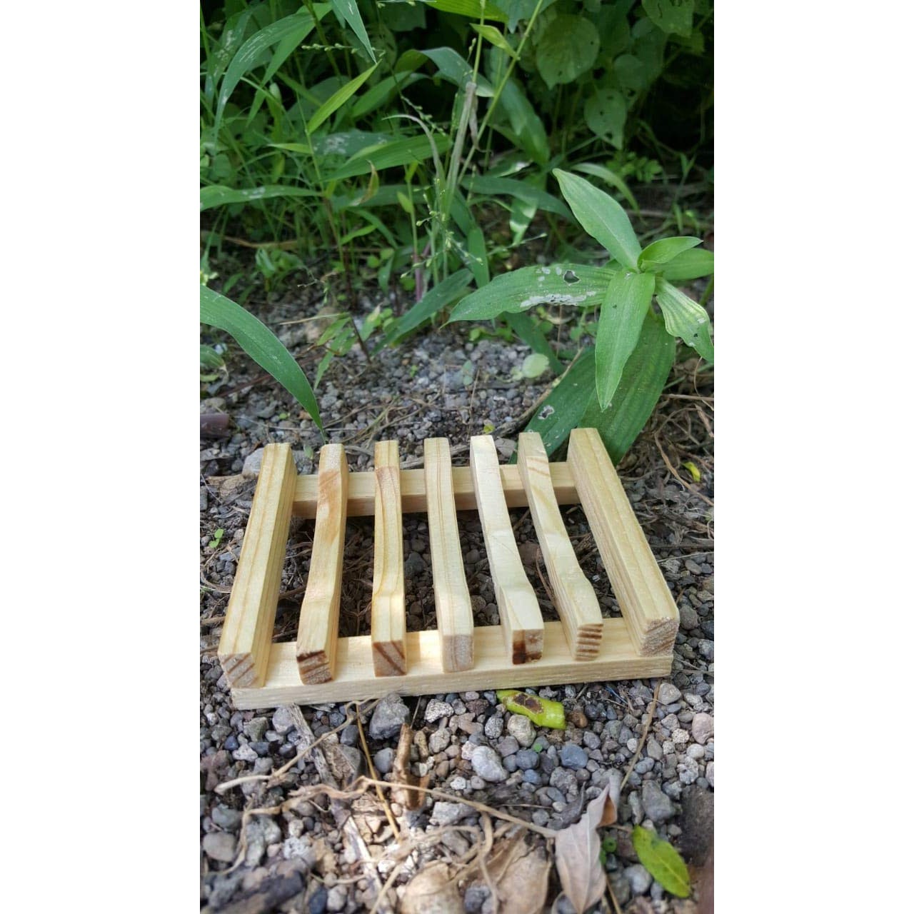 Savoniera, Flippy, din Lemn de Bambus, Scurgere Apa, 11.5 x 8 cm, Natur