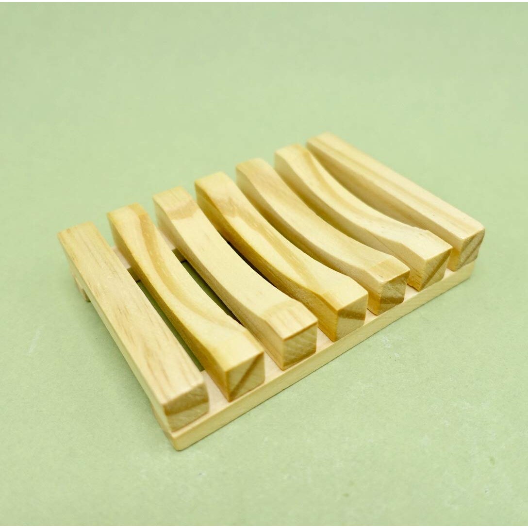 Savoniera, Flippy, din Lemn de Bambus, Scurgere Apa, 11.5 x 8 cm, Natur