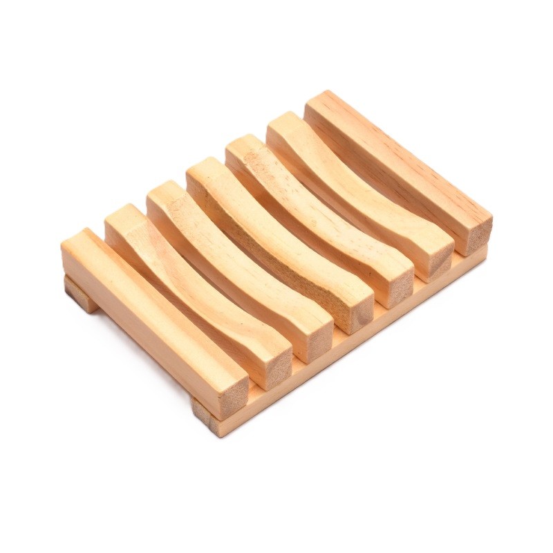 Savoniera, Flippy, din Lemn de Bambus, Scurgere Apa, 11.5 x 8 cm, Natur