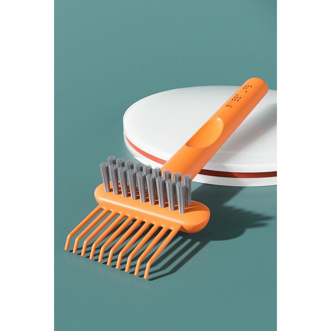 Perie pentru Curatarea Parului, Flippy, din Plastic, 16 x 5 cm, Portocaliu