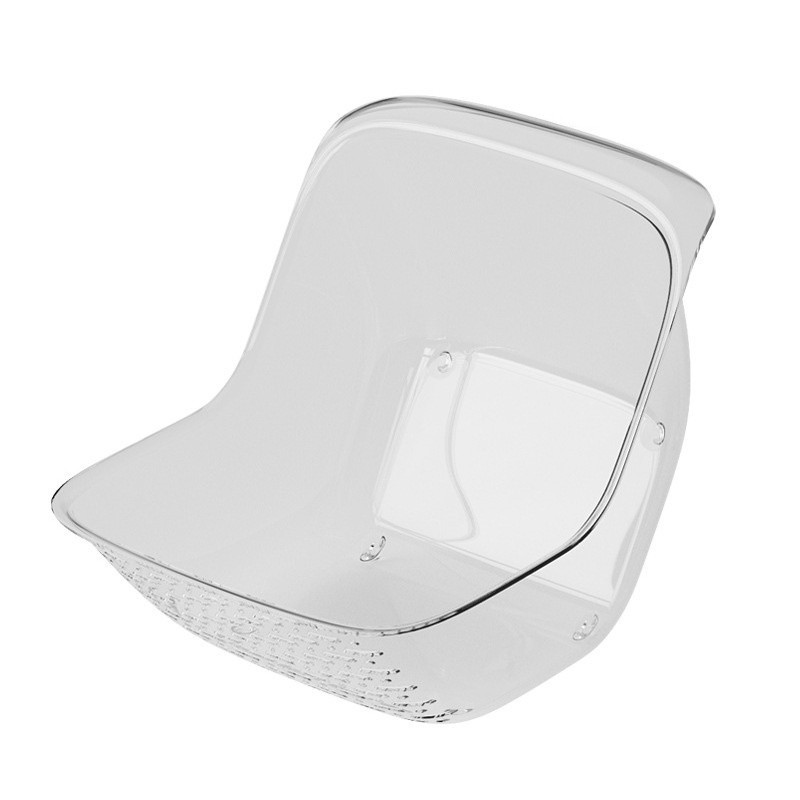 Cos de Spalat Legume/Fructe, Flippy, cu Scurgere Apa, din PET, 15.5 x 18.6 x 16.2 cm, Transparent