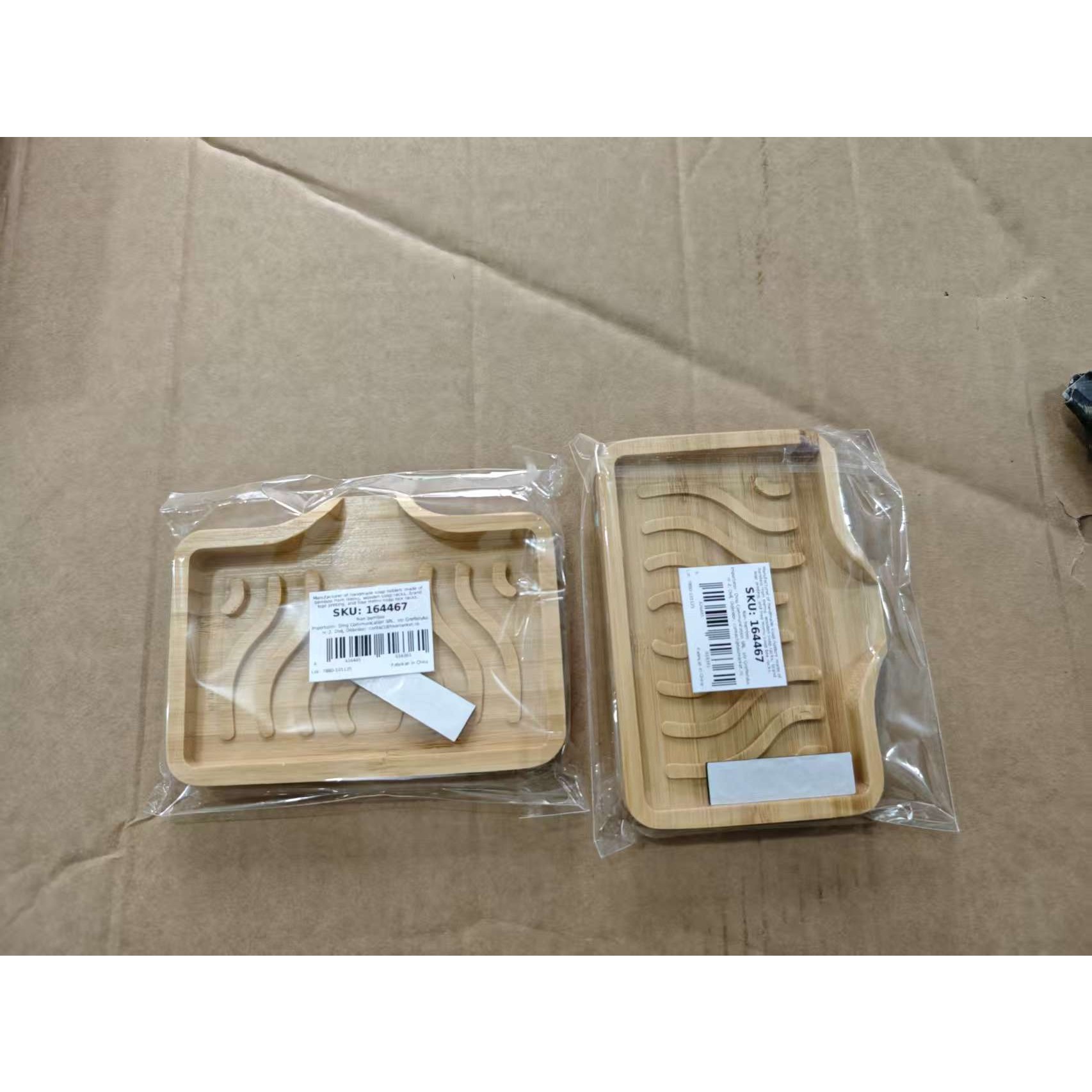 Savoniera din Lemn, Flippy, Sistem de Scurgere a Apei, 12.8 x 1.6 x 9.8 cm, Natur