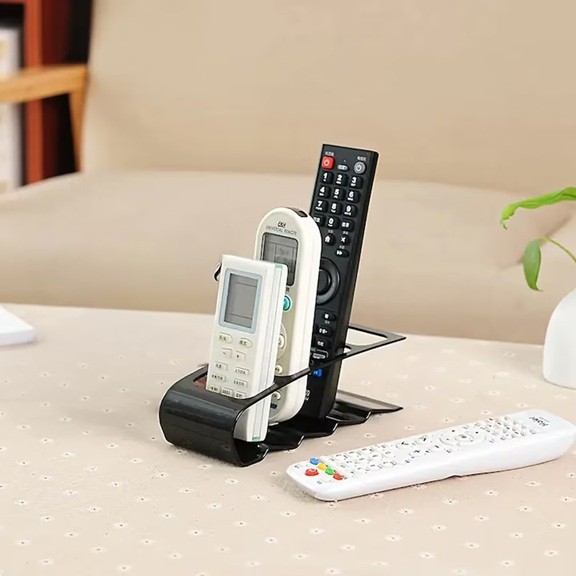 Suport de Birou, Flippy, din Plastic, pentru Telecomenzi, Telefoane, 18 x 7 x 9 cm, Negru