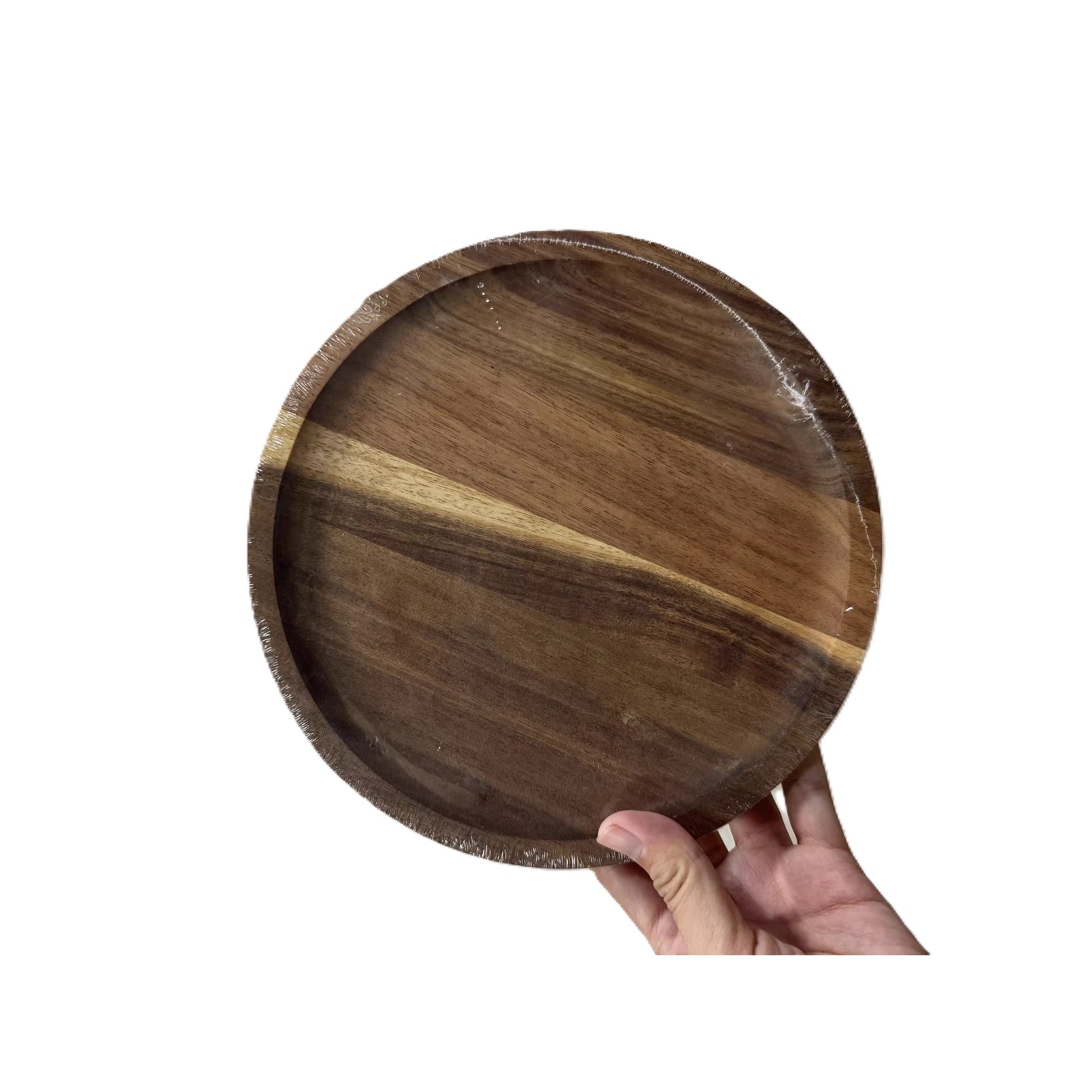 Farfurie din Lemn, Flippy, Rotunda, pentru Alimente sau Decor, 20 x 1.5 cm, Natur