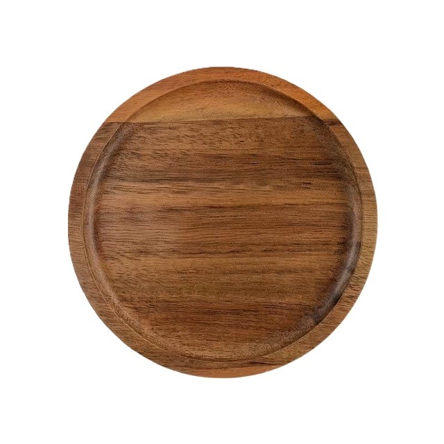 Farfurie din Lemn, Flippy, Rotunda, pentru Alimente sau Decor, 20 x 1.5 cm, Natur