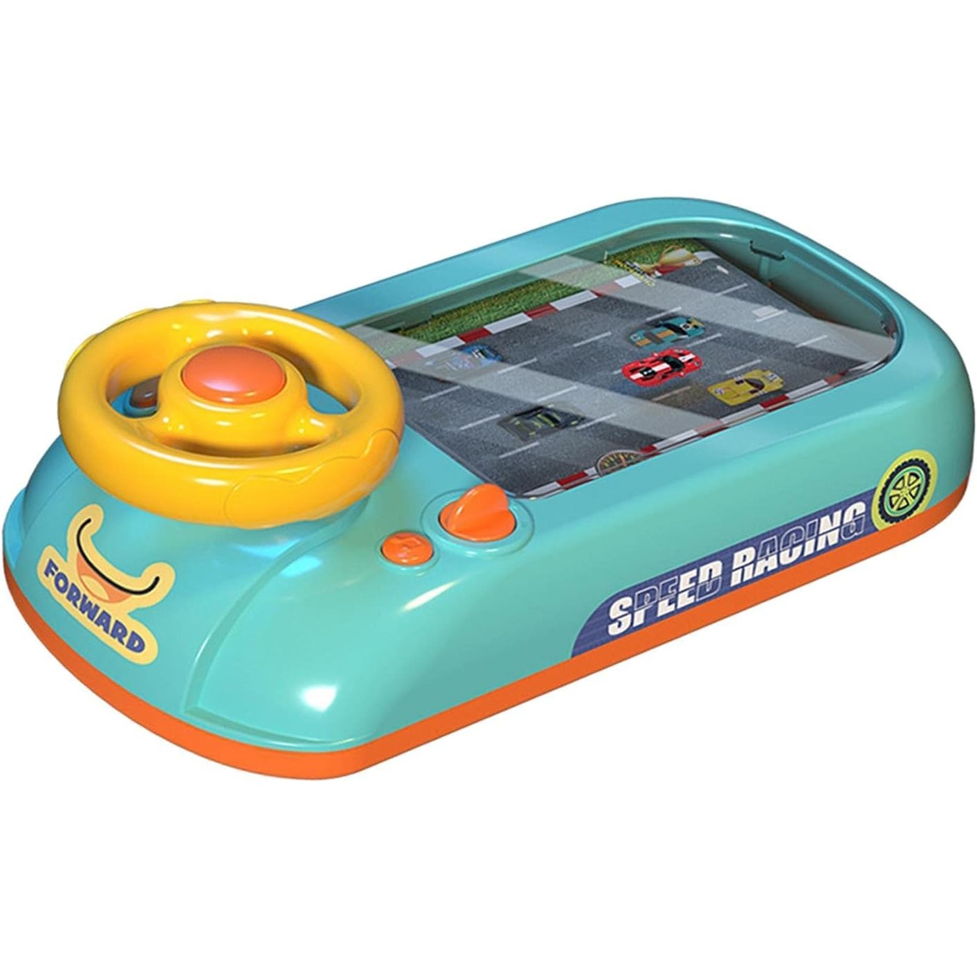 Joc Simulator de Condus, Flippy, 3-6 Ani, Volan Interactiv, Efecte Sonore, din ABS, USB Inclus, Albastru