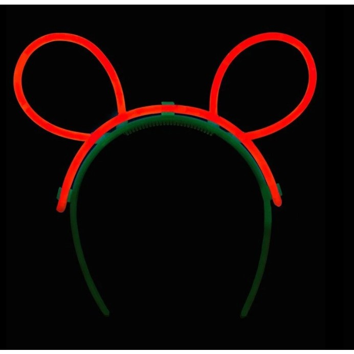 Cordeluta Decorativa, Flippy, din Plastic, Fluorescenta, Accesoriu Petrecere, Rosu