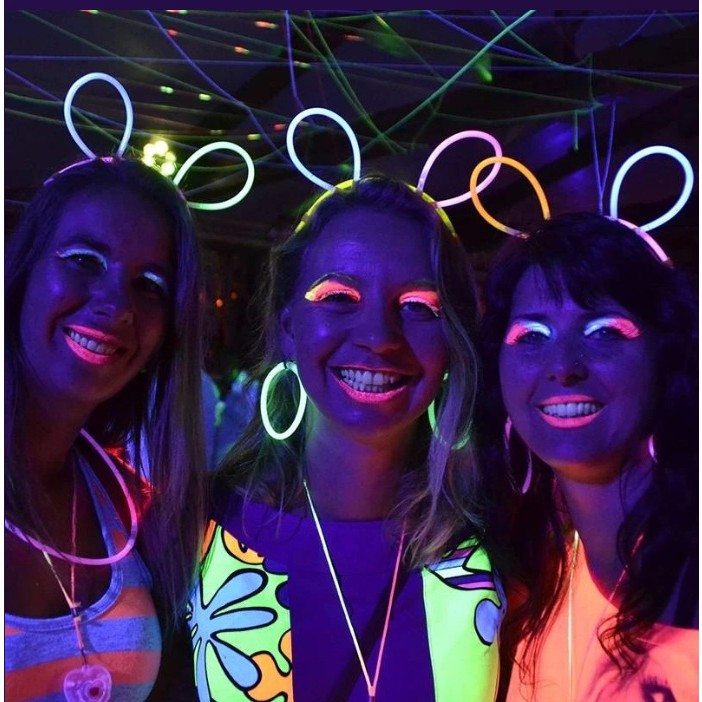 Cordeluta Decorativa, Flippy, din Plastic, Fluorescenta, Accesoriu Petrecere, Galben