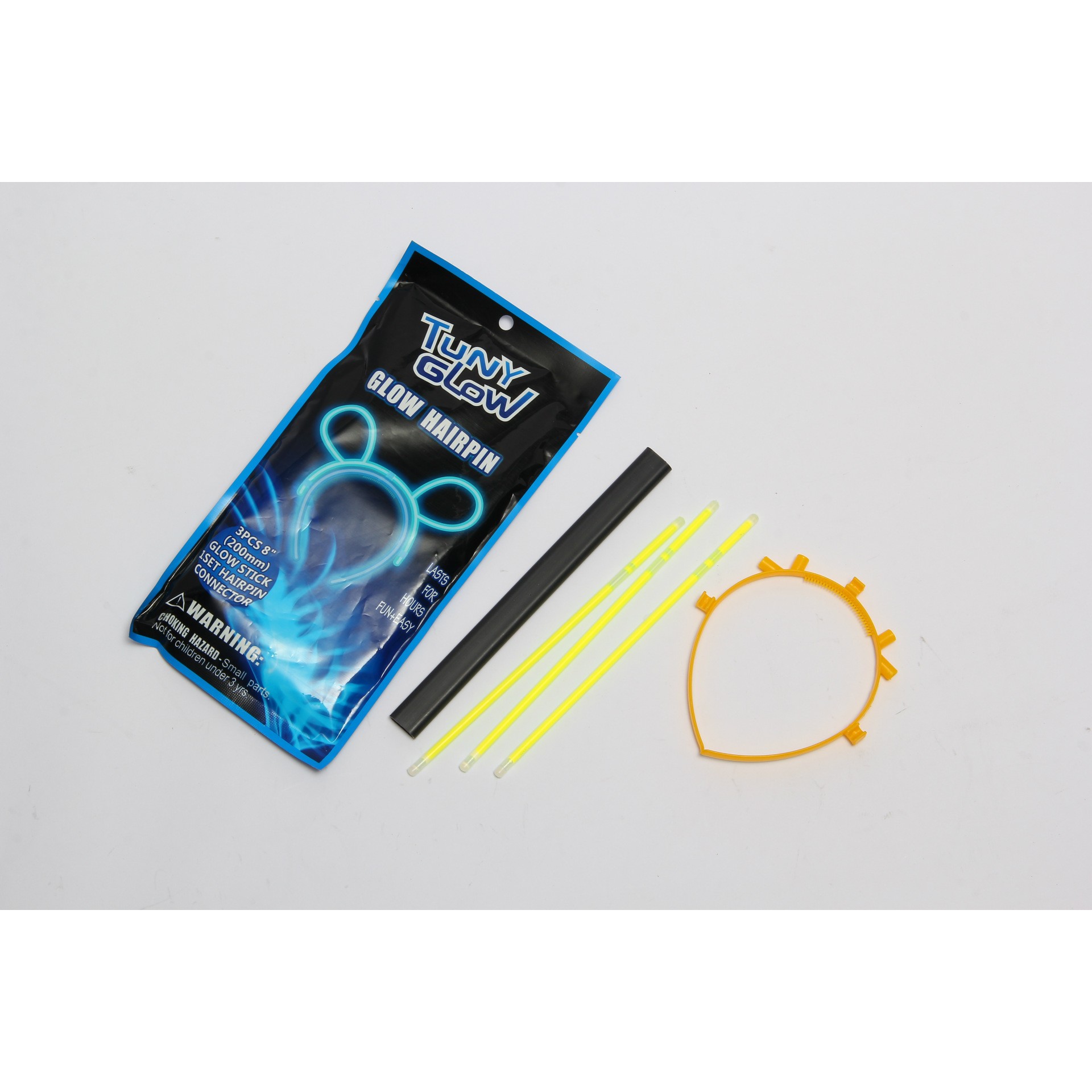 Cordeluta Decorativa, Flippy, din Plastic, Fluorescenta, Accesoriu Petrecere, Galben