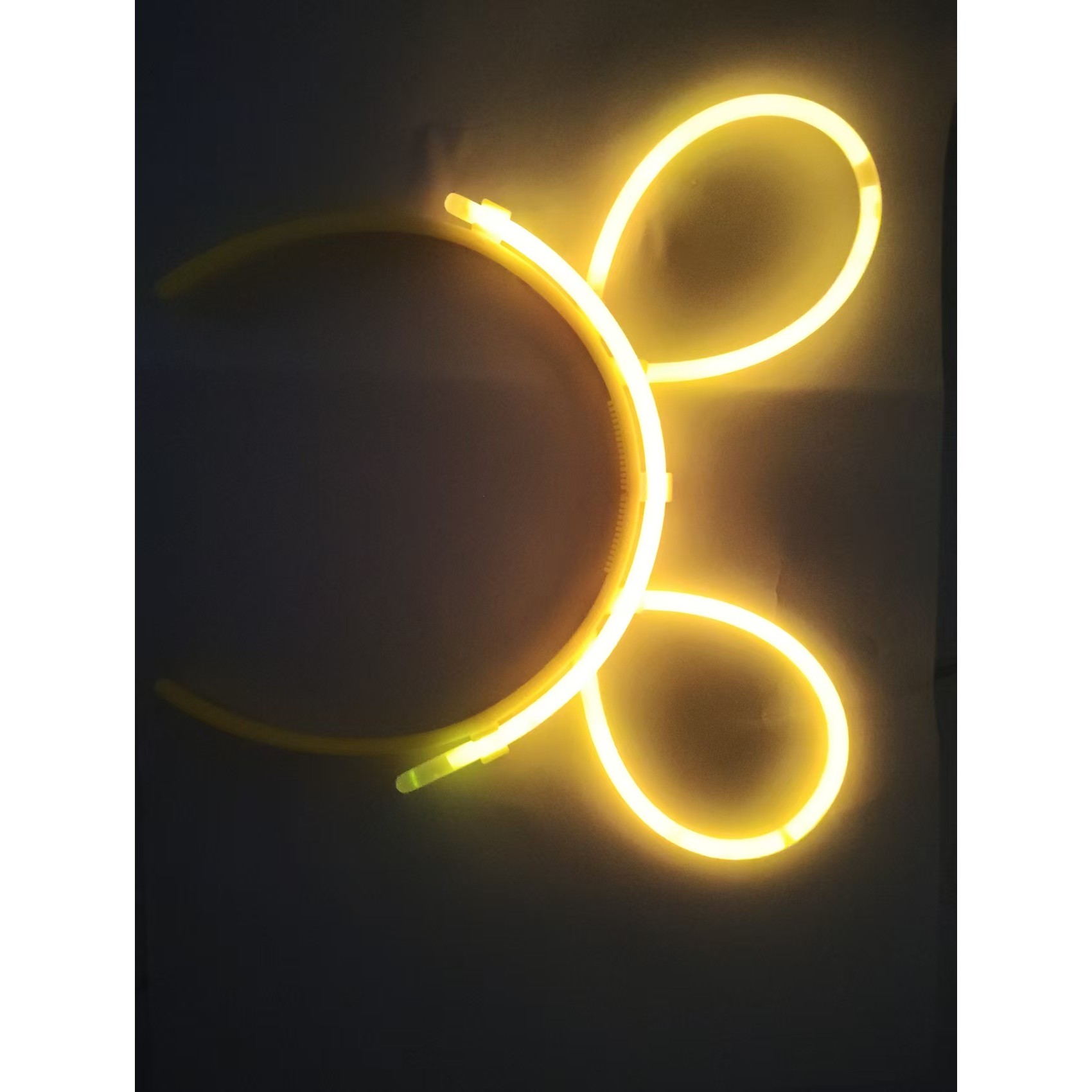 Cordeluta Decorativa, Flippy, din Plastic, Fluorescenta, Accesoriu Petrecere, Galben