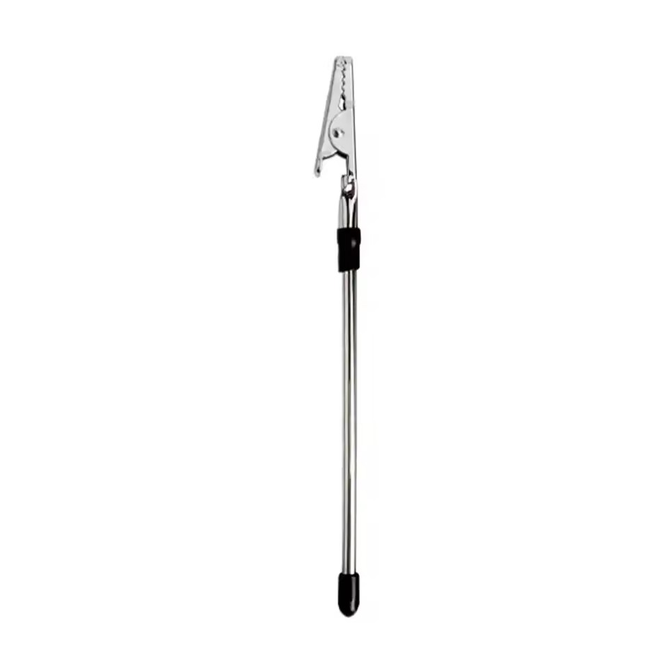Clema mini pentru fixarea bijuteriilor, Flippy, din Metal, Ajutor pentru Bratari, Incuietori, Fermoare, Ajustare, Clema pentru Gura, 15.5 cm, Argintiu