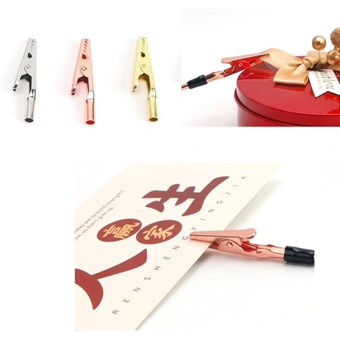 Clema mini pentru fixarea bijuteriilor, Flippy, din Metal, Ajutor pentru Bratari, Incuietori, Fermoare, Ajustare, Clema pentru Gura, 15.5 cm, Auriu