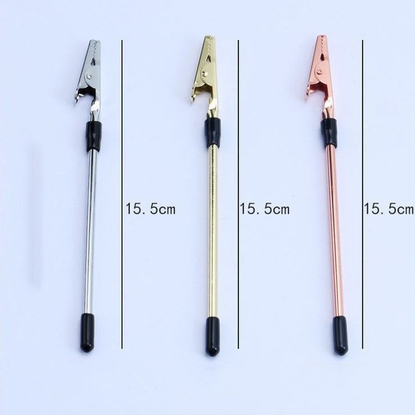 Clema mini pentru fixarea bijuteriilor, Flippy, din Metal, Ajutor pentru Bratari, Incuietori, Fermoare, Ajustare, Clema pentru Gura, 15.5 cm, Auriu