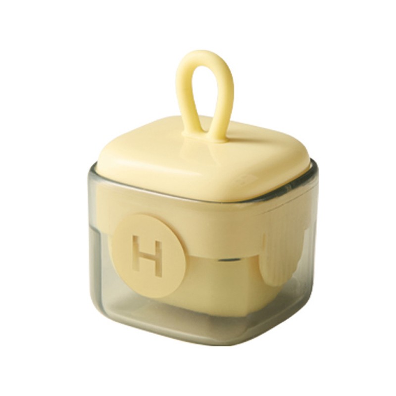 Accesorii Ingrijire Casa - Rola pentru scame, Flippy, Indreptator de Scame Laviabila, forma de Cub din plastic, Portabil si Dragut 6 x 4.3 x 4.3 cm, Alb Crema