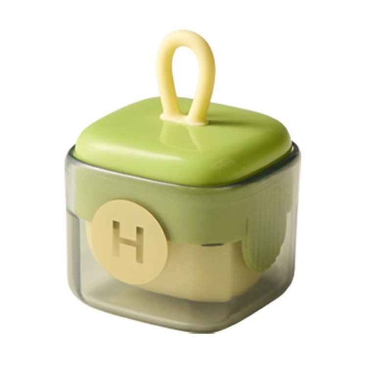 Accesorii Ingrijire Casa - Rola pentru scame, Flippy, Indreptator de Scame Laviabila, forma de Cub din plastic, Portabil si Dragut 6 x 4.3 x 4.3 cm, Verde Matcha