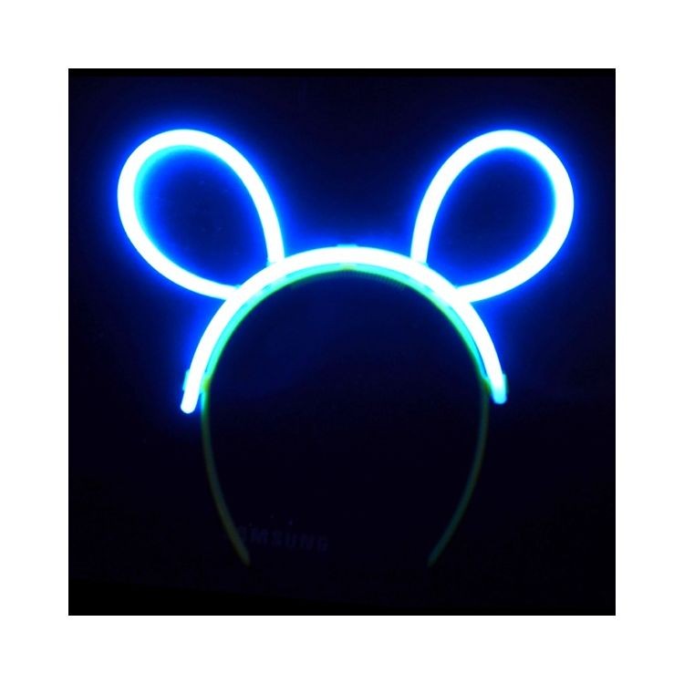 Cordeluta Decorativa, Flippy, din Plastic, Fluorescenta, Accesoriu Petrecere, Albastru