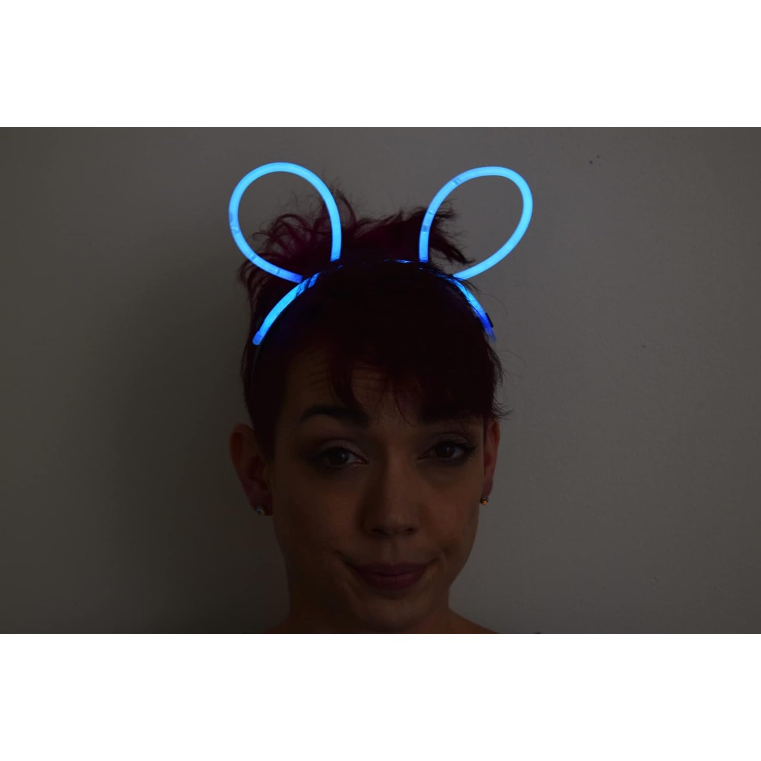 Cordeluta Decorativa, Flippy, din Plastic, Fluorescenta, Accesoriu Petrecere, Albastru