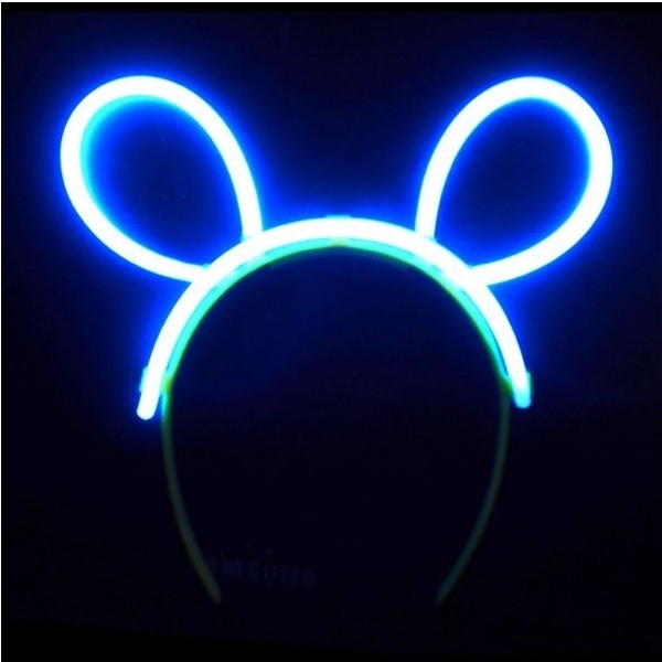 Cordeluta Decorativa, Flippy, din Plastic, Fluorescenta, Accesoriu Petrecere, Albastru