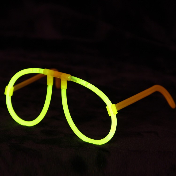 Ochelari Decorativi, Flippy, din Plastic, Fluorescenti, Accesoriu Petrecere, Galben
