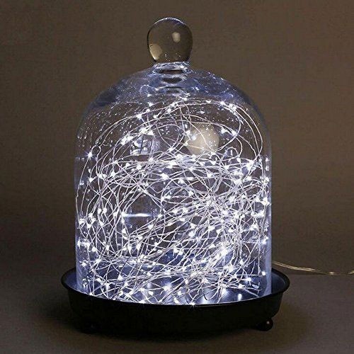 Instalatie de Craciun Liniara, Flippy®, Tip Liniara, Fir Cupru, 8 Jocuri de Lumini, cu Telecomanda, 10 m, 100 Led-uri, Alimentare USB, 4.5V, Alb Rece