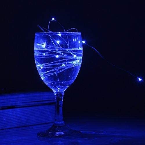 Instalatie de Craciun Liniara, Flippy®, Tip Liniara, Fir Cupru, 8 Jocuri de Lumini, cu Telecomanda, 10 m, 100 Led-uri, Alimentare USB, 4.5V, Albastru