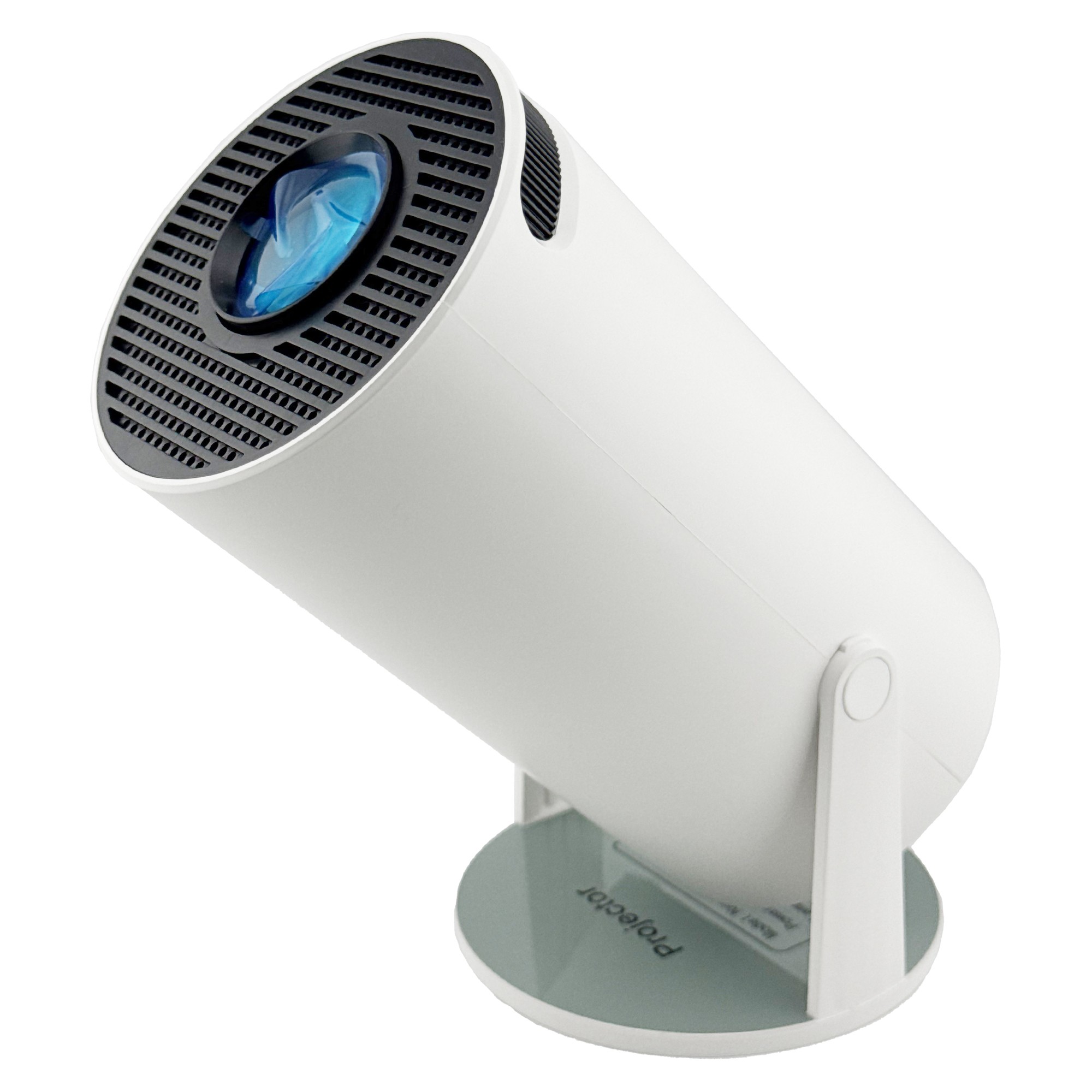Video Proiector Portabil cilindric HY300, Flippy, Inteligent, HD 1280×720, Wireless, Compatibil cu Android/iOS, AC, 19 x 11 x 9 cm, Alb