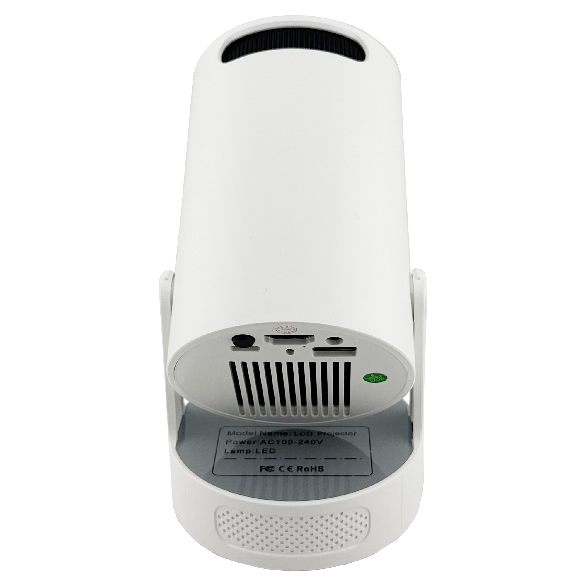 Video Proiector Portabil cilindric HY300ULTRA, Flippy, Inteligent, ULTRA HD 4K 1920 x 1080, Wireless, Compatibil cu Android/iOS, DC, 17 x 11 x 9.5 cm, Alb