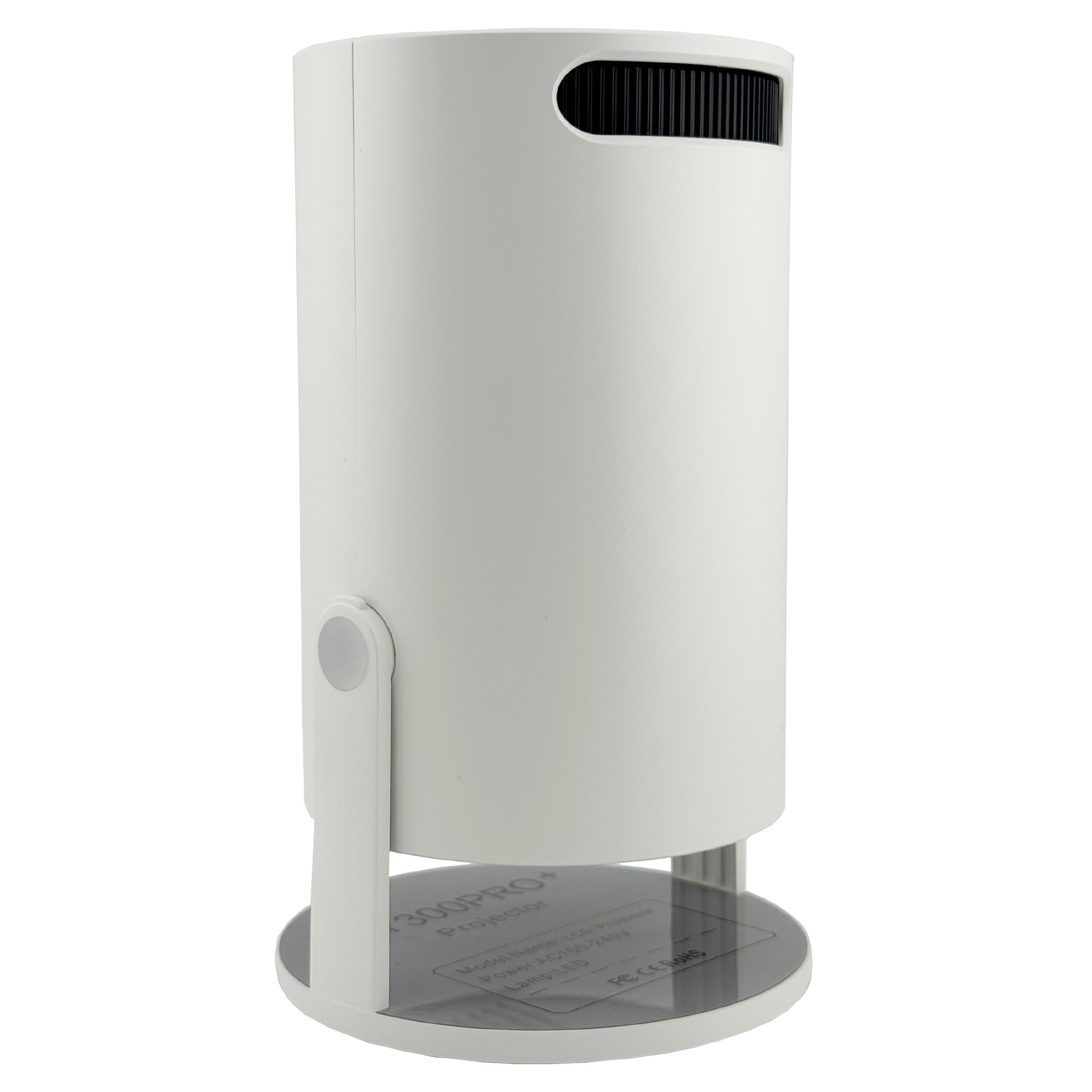 Video Proiector Portabil cilindric HY300PRO+, Flippy, Inteligent, ULTRA HD 1920 x 1080, Wireless, Compatibil cu Android/iOS, 13 x 11 x 9 cm, Alb