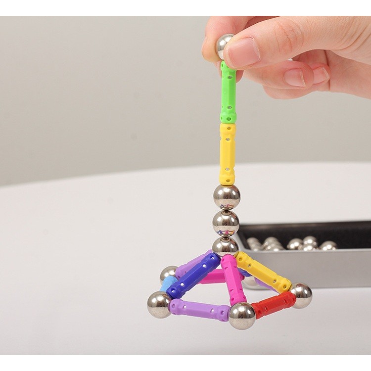 Set 206 Piese Betisoare Magnetice, Flippy, din Plastic/Magnet, +3 Ani, Multicolor