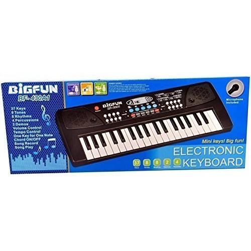 Orga Electronica cu Microfon, Flippy, 37 Chei, din Plastic, Efecte Muzicale, Inregistrare Sunet, 43 x 16 x 5.4 cm, Negru