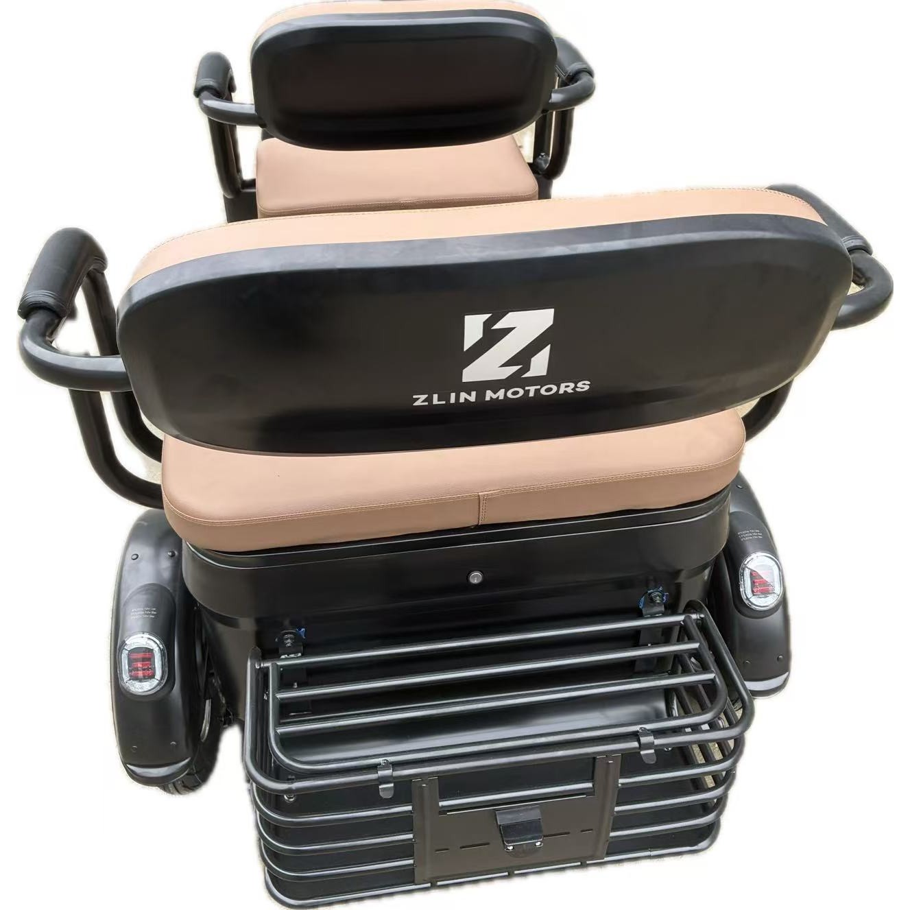 Triciclu Electric V6, Saige, Fara Permis, cu Doua Locuri, Motor 1800W, Baterie 72V24Ah, Autonomie 60km, 220x88x105 cm, Viteza Maxima 25km/h, Negru OldStyle