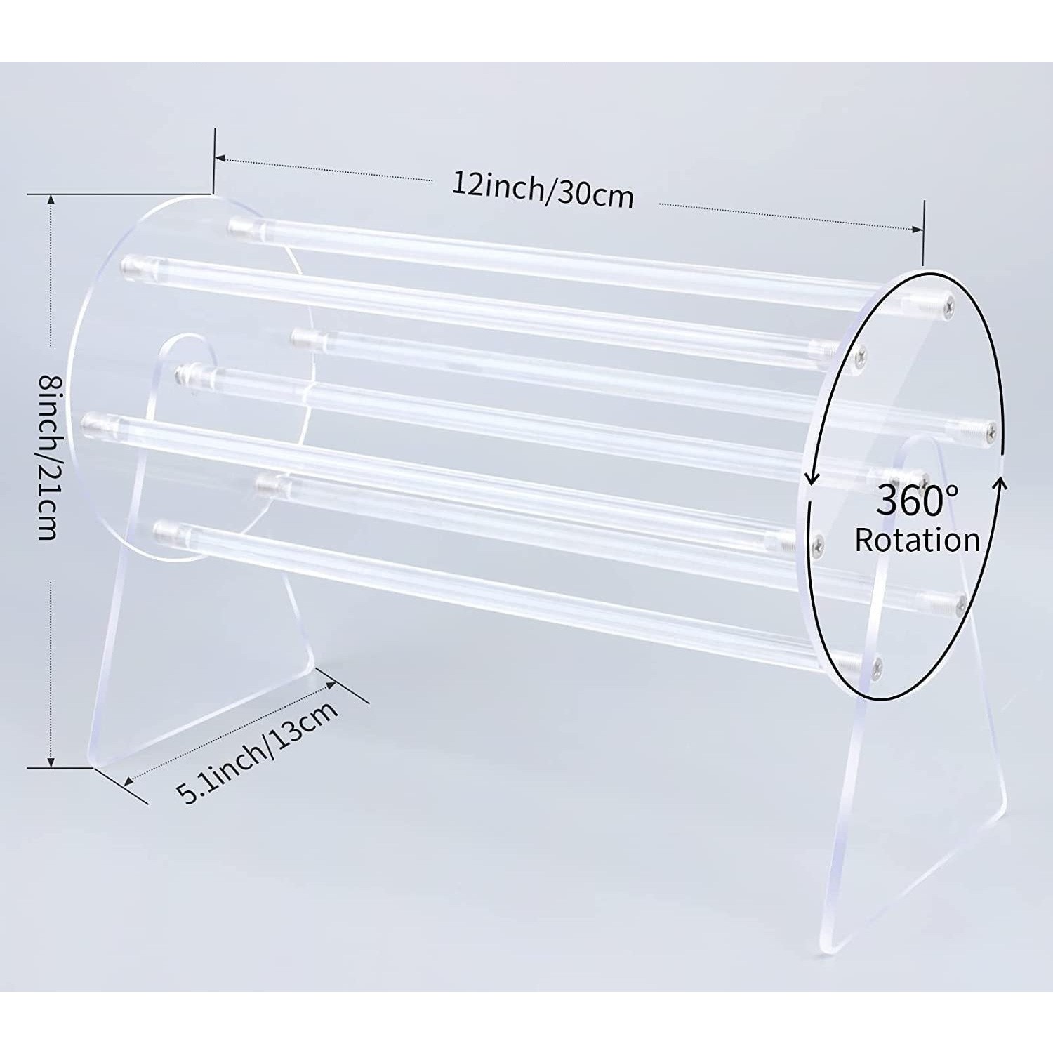 Organizator pentru Accesorii de Par, Flippy, Rotatie 360 Grade, din Plastic, 30 x 21 x 13 cm, Transparent