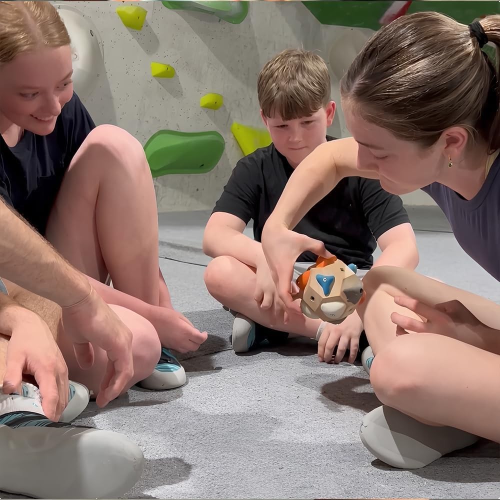 Bloc de Antrenat Forta Degetelor, Flippy, pentru Escaladat, din Lemn, 11 x 11 cm, Multicolor