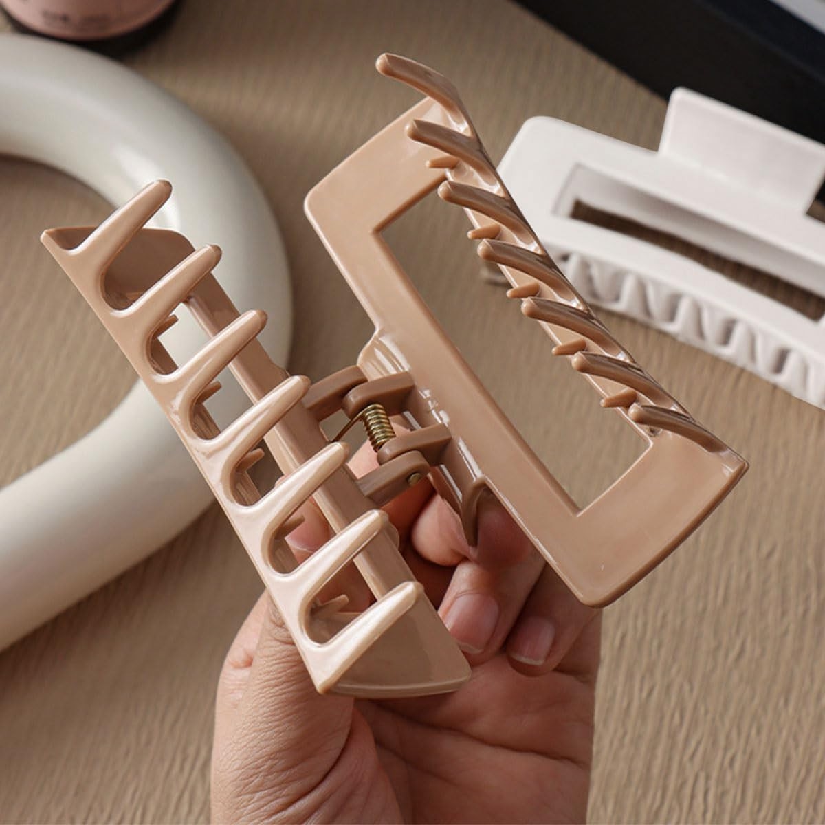 Set 6 Cleme de Par, Flippy, din Silicon Moale, Rezistent, 10.3 x 5 x 4.4 cm, Multicolor