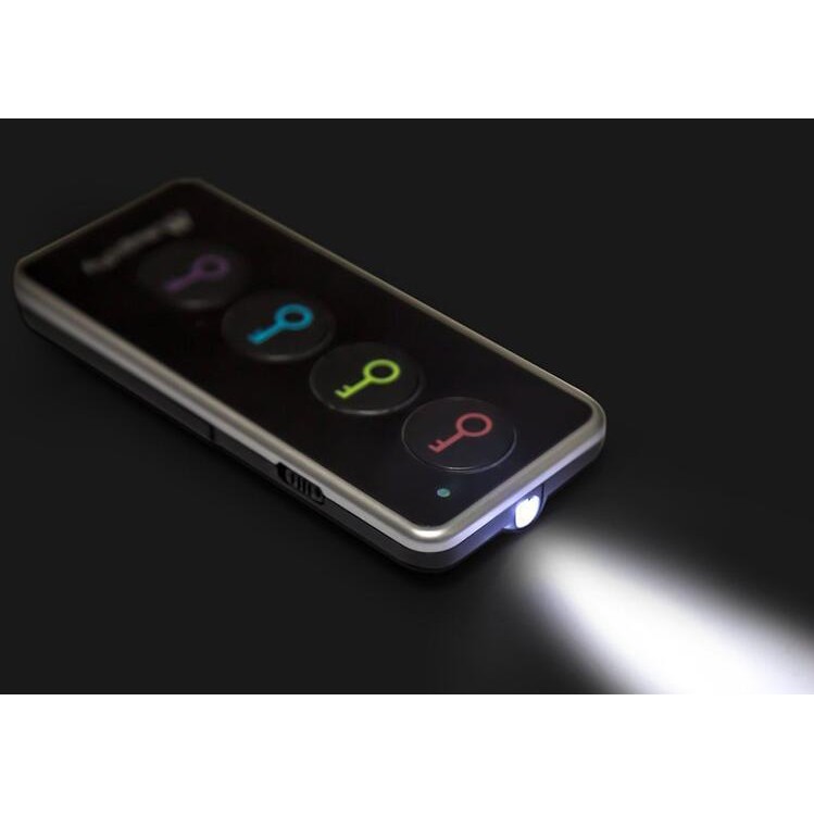 Dispozitiv Anti-Pierdere, Flippy, 4 Receptoare cu Telecomanda, 120 (dB), Emitator cu Lanterna, Multicolor