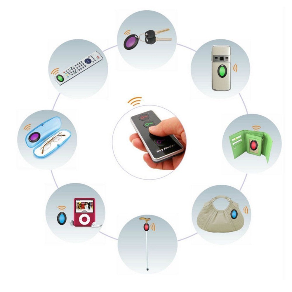 Dispozitiv Anti-Pierdere, Flippy, 4 Receptoare cu Telecomanda, 120 (dB), Emitator cu Lanterna, Multicolor