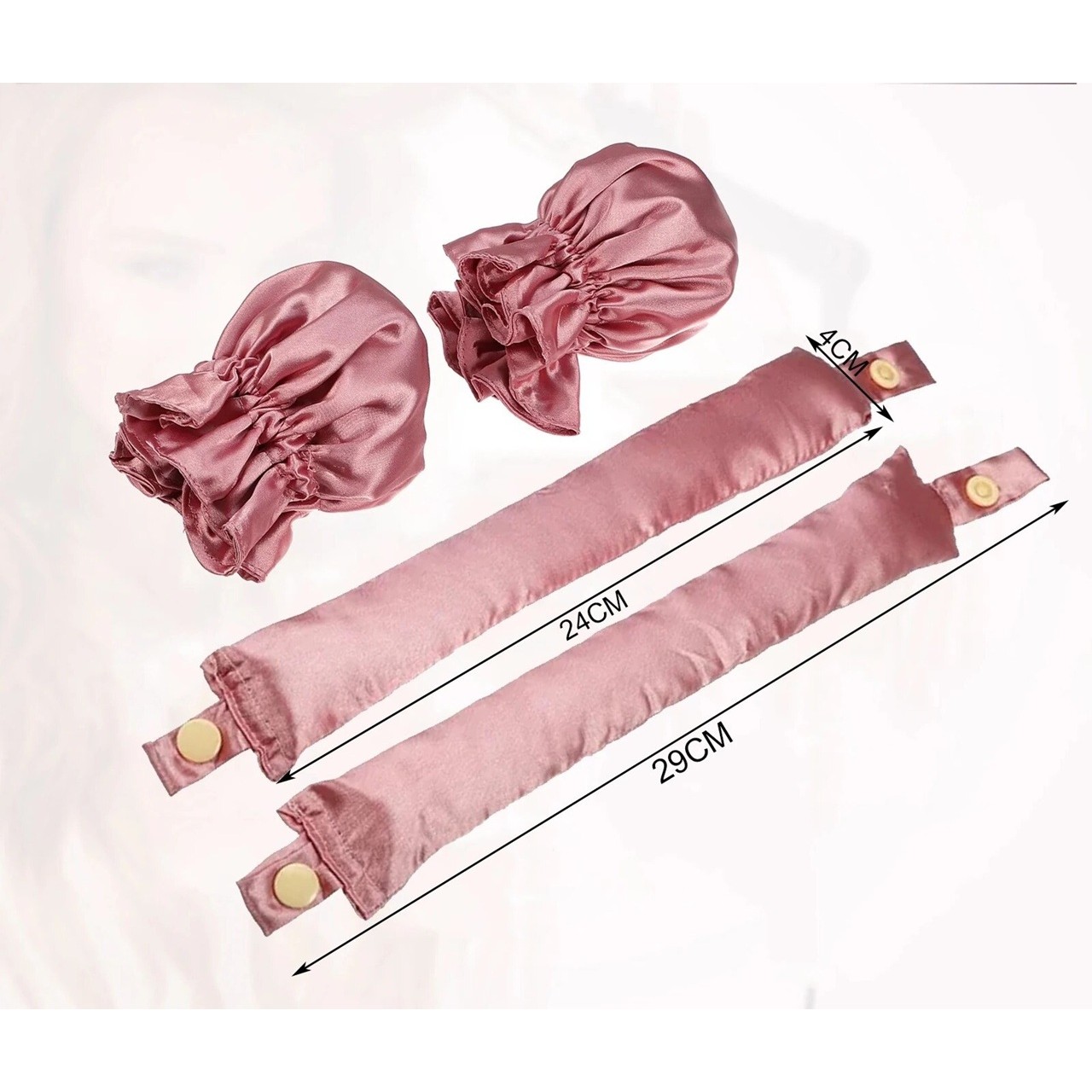 Accesoriu de Ondulat Parul, Flippy, fara Caldura, din Poliester, Manual, Prin Rasucire, 29 x 4 cm, Roz