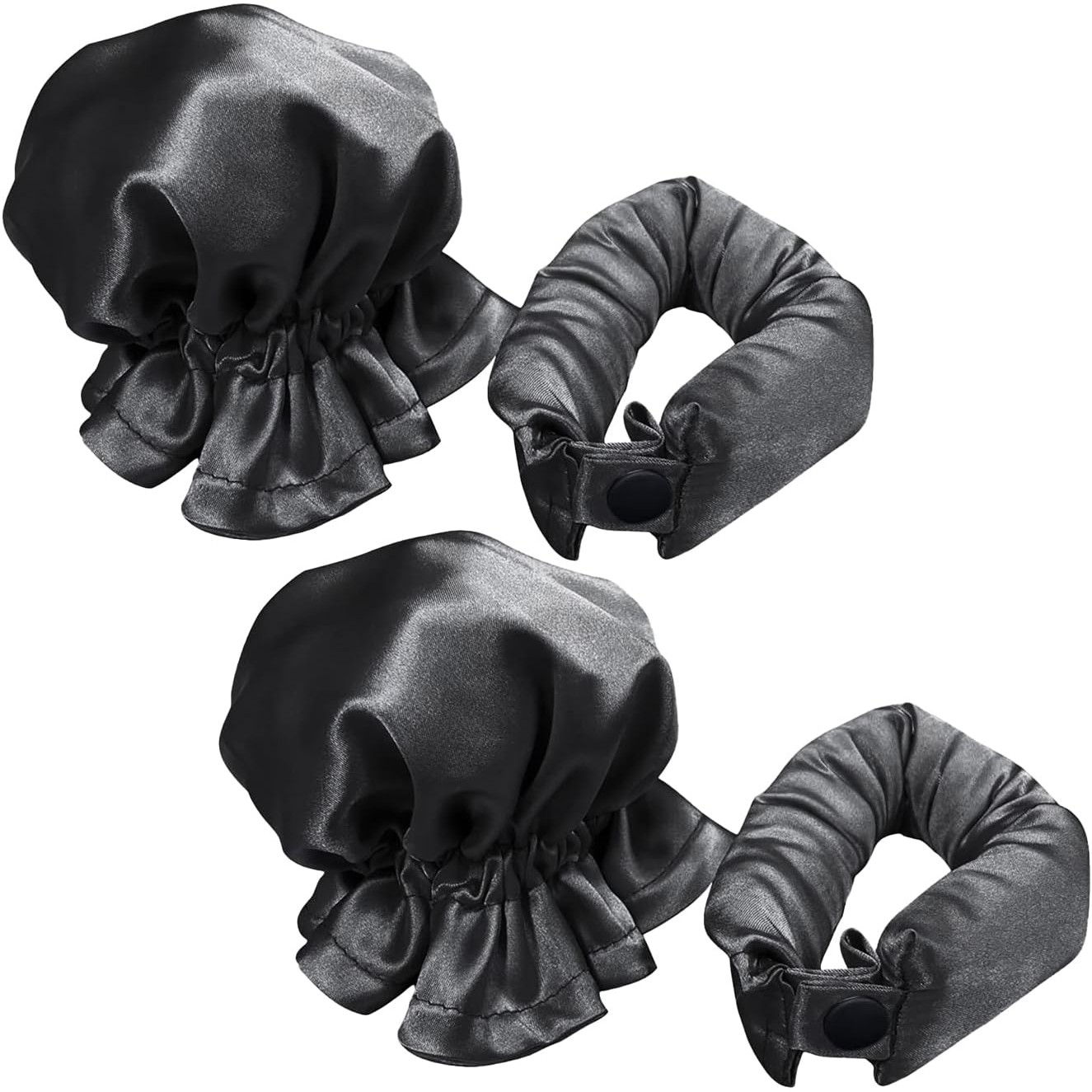 Accesoriu de Ondulat Parul, Flippy, fara Caldura, din Poliester, Manual, Prin Rasucire, 29 x 4 cm, Negru