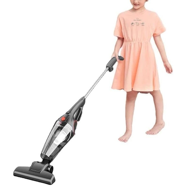 Aspirator Vertical 2in1, Flippy, Fara Sac, 2 Capete, de Mana, Filtrare Multipla, 95 x 24.5 cm, Negru