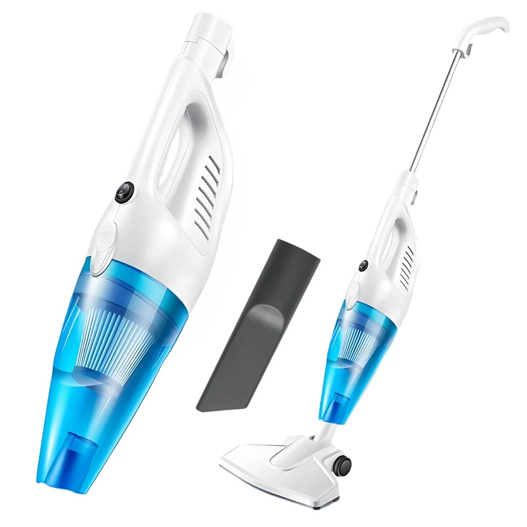 Aspirator Vertical 2in1, Flippy, Fara Sac, 2 Capete, de Mana, Filtrare Multipla, 95 x 24.5 cm, Albastru