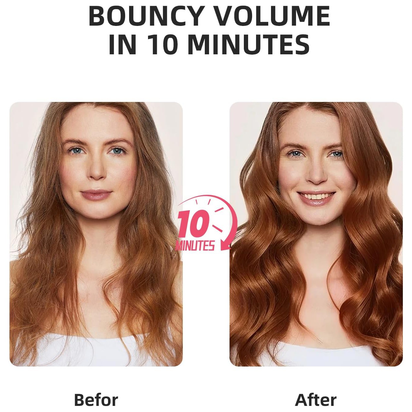 Perie termica cu infra rosu, Flippy, Pieptene Cald, Afisaj LED, cu Ioni Negativi si dubla Tensiune, Ondulare, Volumizare si Indreptare, Roz