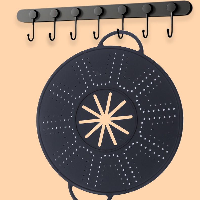 Capac Sita pentru Tigaie, Flippy, 28 inch, Capac din Silicon pentru Scuregere, Rezistent la Remperaturi ridicate, Anti-Stropire, Deflector de Ulei, Negru