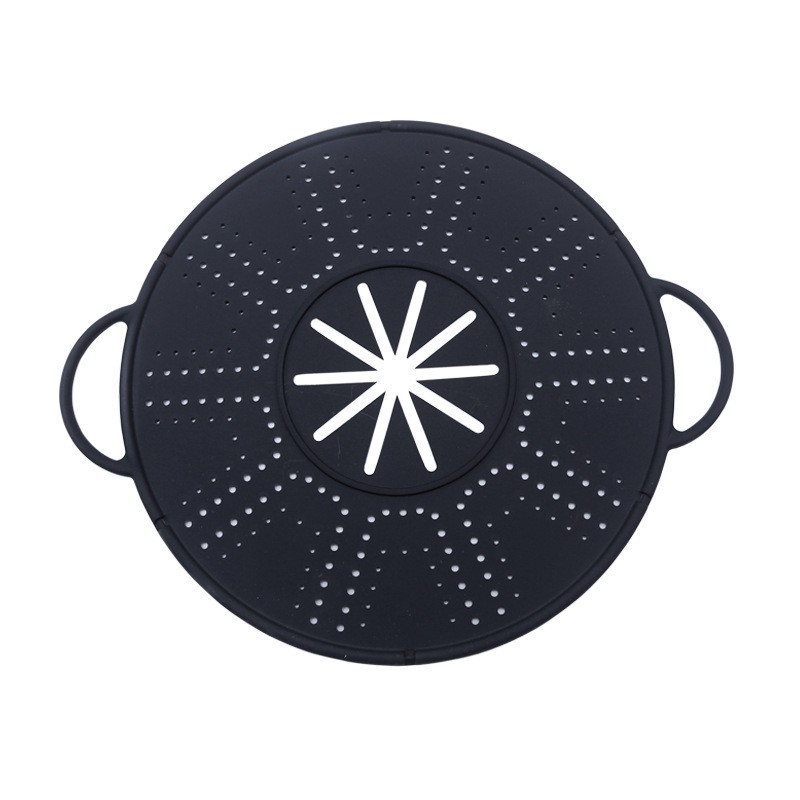 Capac Sita pentru Tigaie, Flippy, 28 inch, Capac din Silicon pentru Scuregere, Rezistent la Remperaturi ridicate, Anti-Stropire, Deflector de Ulei, Negru