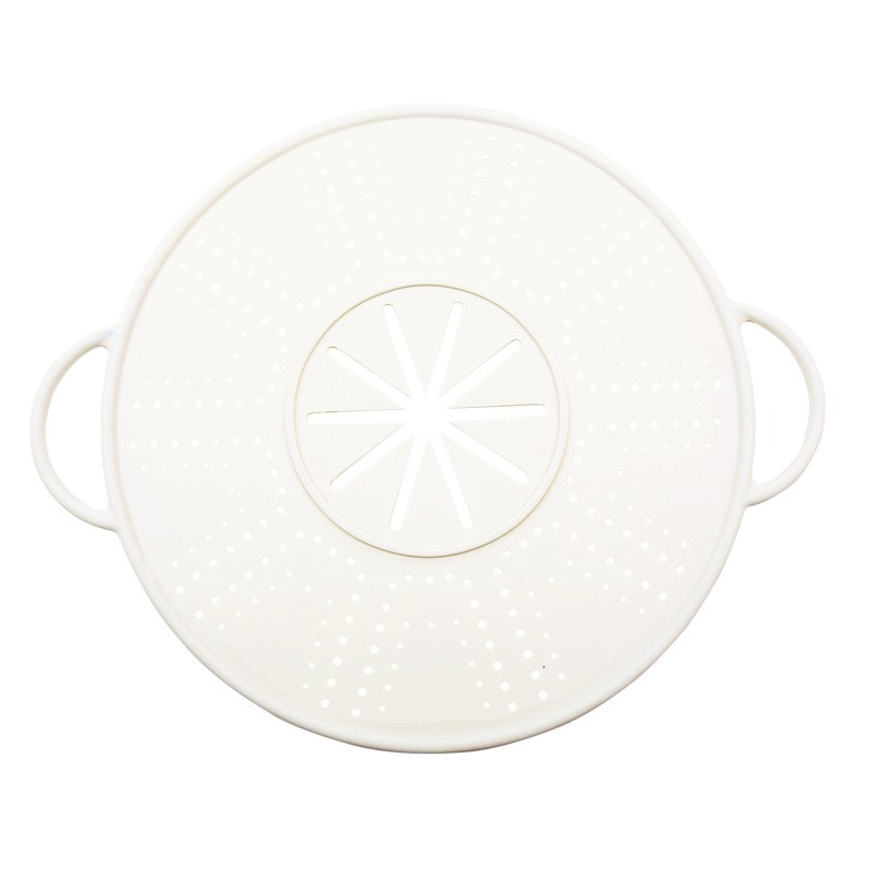 Capac Sita pentru Tigaie, Flippy, 28 inch, Capac din Silicon pentru Scuregere, Rezistent la Remperaturi ridicate, Anti-Stropire, Deflector de Ulei, Alb