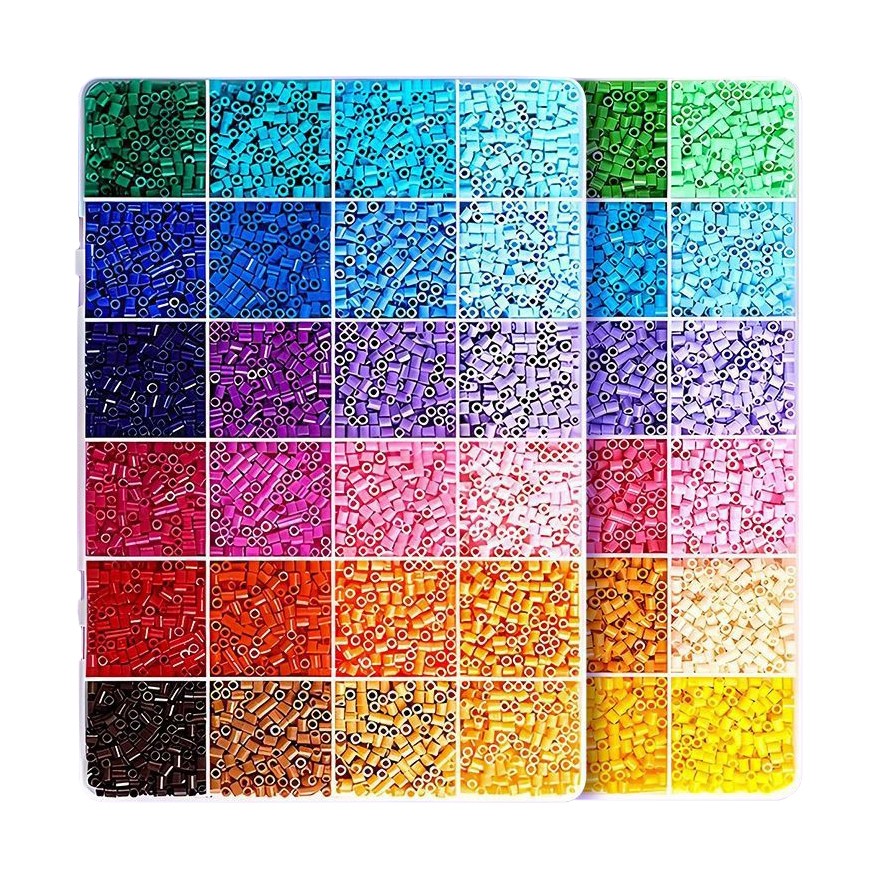 Kit de Margele Perle, Flippy, Set DIY 3D din 48 de Culori, 4000 de piese, Instrumente pentru Margele Incluse, 2.6 mm in cutie, Multicolor