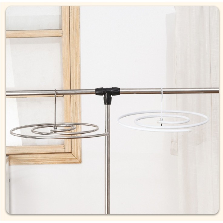 Uscator de Rufe Spiralat, Flippy, din Otel Inoxidabil de 10 mm, Detasabil, 40 x 43 x 18 cm, Argintiu