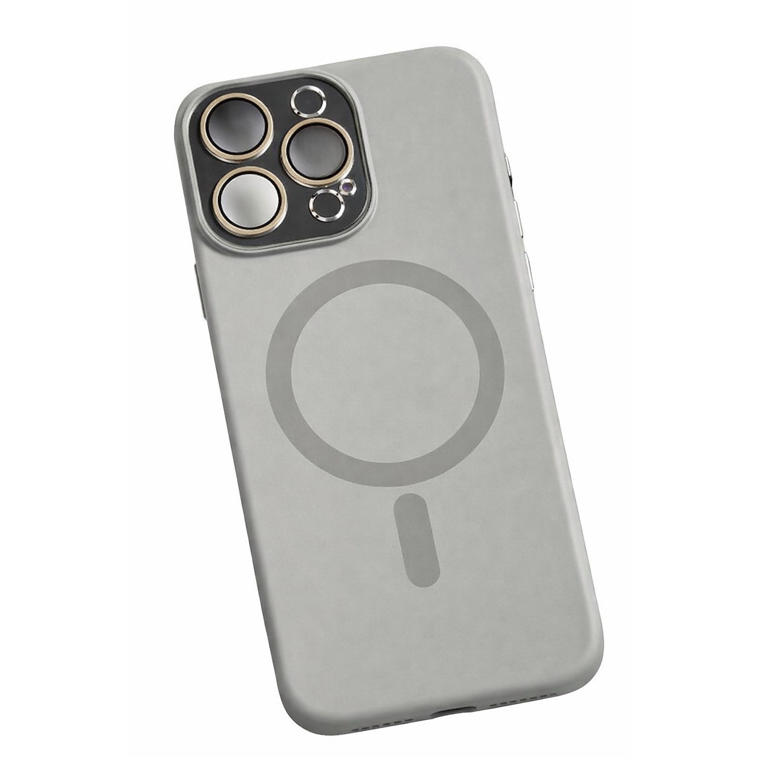 Carcasa Liquid Silicone, Flippy, Compatibila iPhone 17, Magnetica, Protectie TPU Camera, Gri Titanium