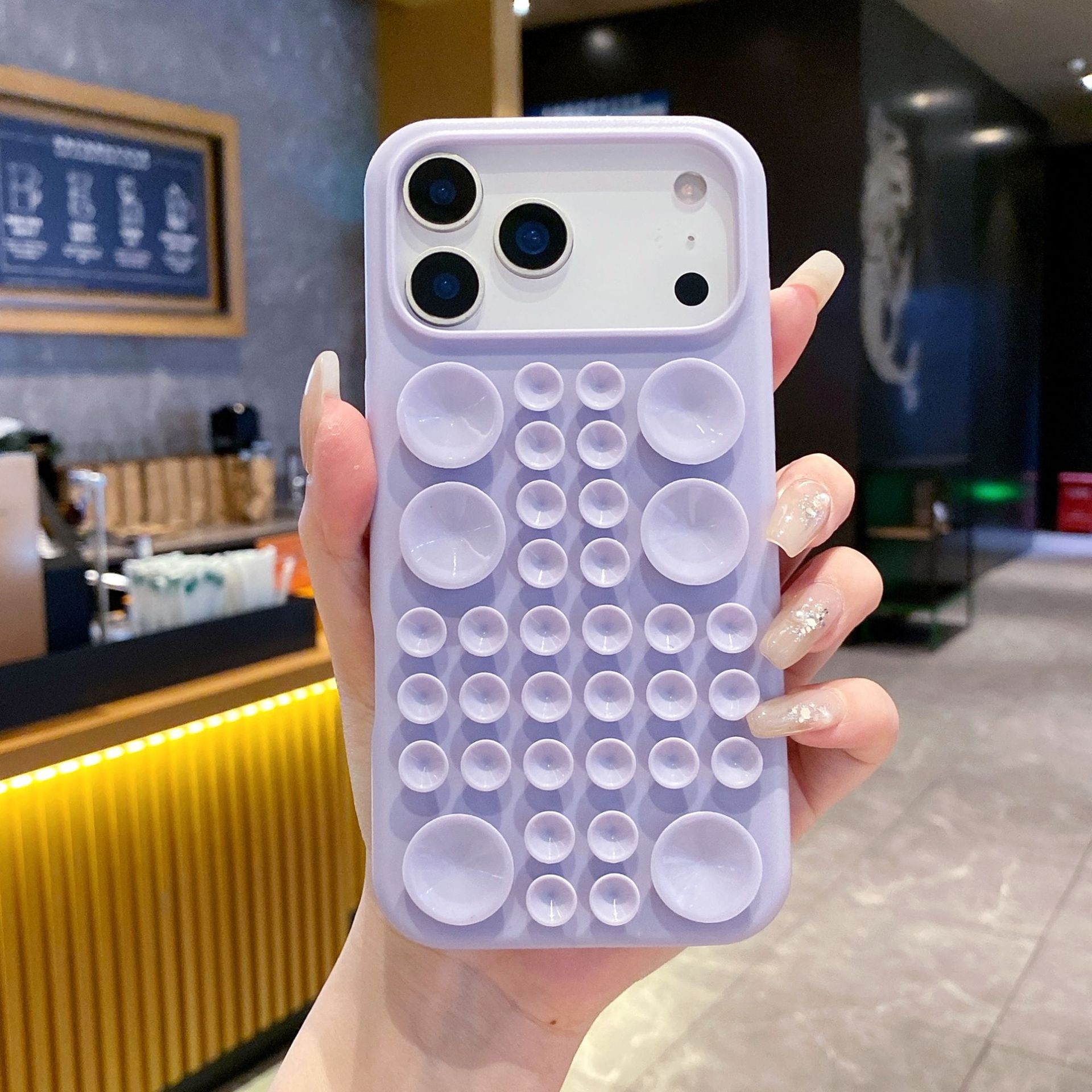 Husa pentru Telefon cu Ventuze, Flippy, pentru iPhone 17, Mov