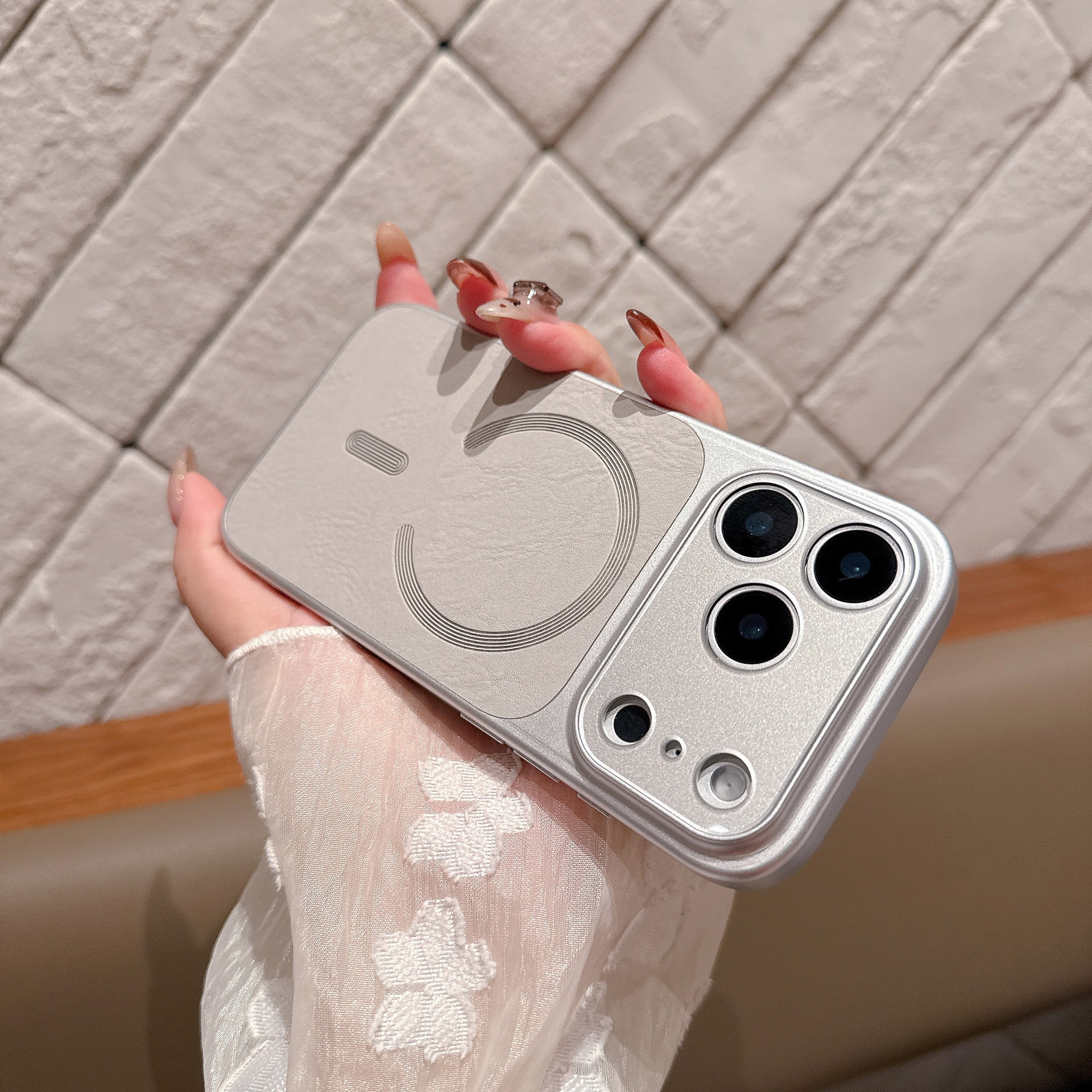 Carcasa Magnetica Mata, Flippy, pentru iPhone 17 Air, Argintiu